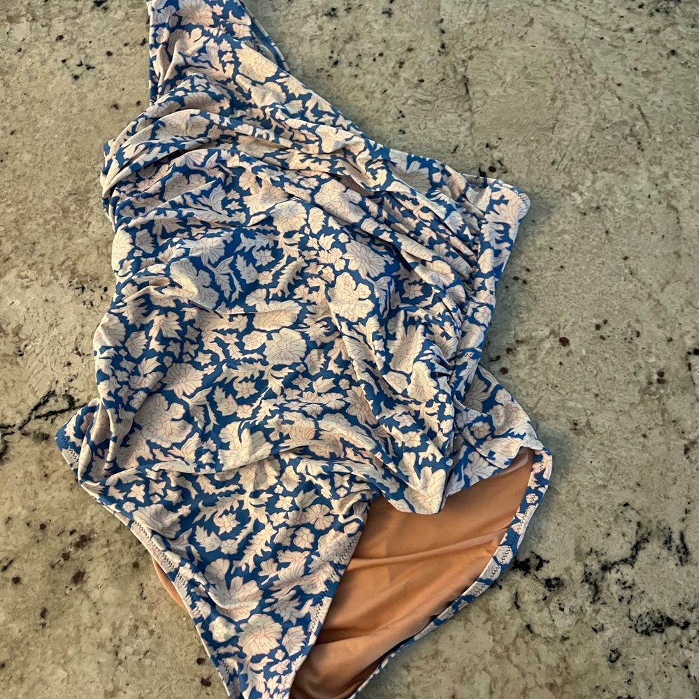 J. Crew Floral One-Shoulder Swimsuit